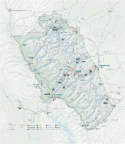 MAP Glacier National Park On Map